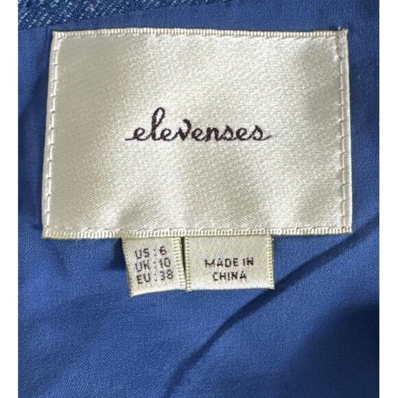 Anthropologie Elevenses Sharlene Halter Linen Blend Denim Jumpsuit Size 6 - Picture 5 of 13